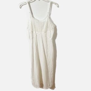 Vintage Seamprufe Mid Length Slip Dress Lace Trim Adjustable Straps Lingerie
